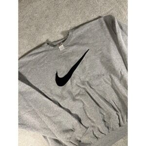 Vintage 90's Nike Pullover Sweatshirt Big Jersey Swoosh Made In USA XXL Grey